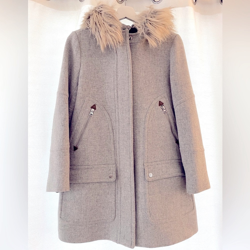 J Crew Chateau Parka Heather Dusk Gray